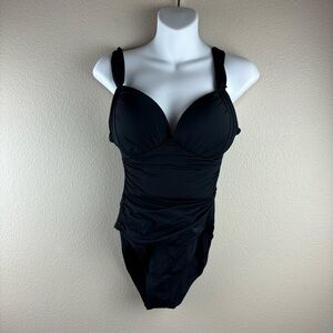 La Blanca Womens One Piece Black Bathingsuit Size 8
